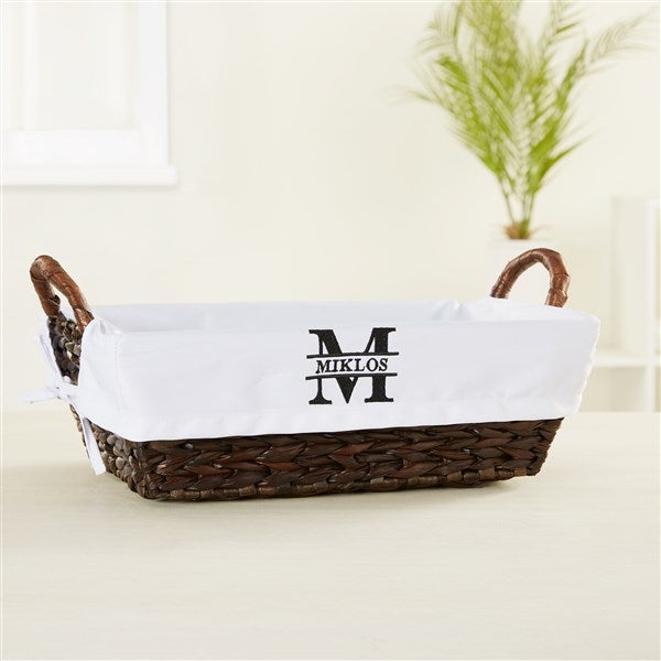 Lavish Last Name Embroidered Basket Liner - 40040