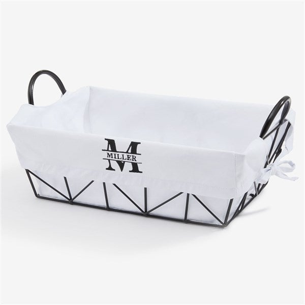 Lavish Last Name Embroidered Basket Liner - 40040