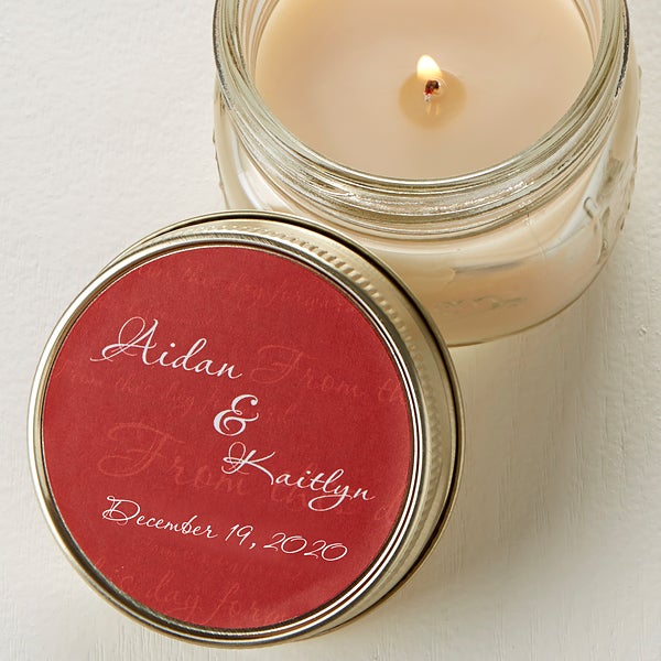 4006 From This Day Personalized Mason Jar Candle Favors