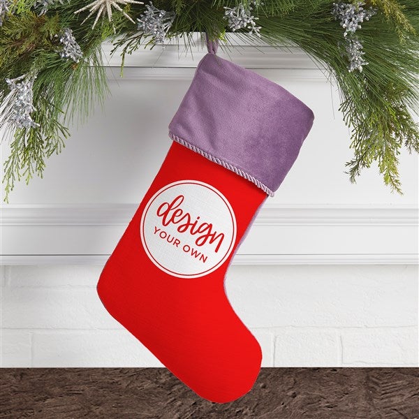 Design Your Own Personalized Purple Christmas Stocking  - 40090