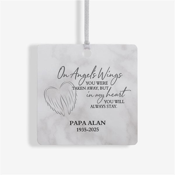 On Angel's Wings Memorial Personalized Ornament  - 40115