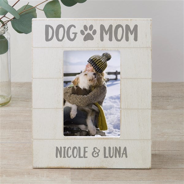 Dog Mom Personalized Shiplap Frame - 40171