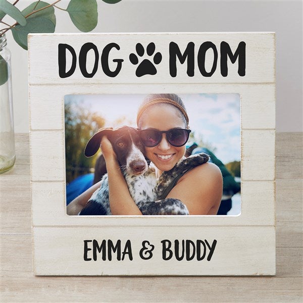 Dog Mom Personalized Shiplap Frame - 40171