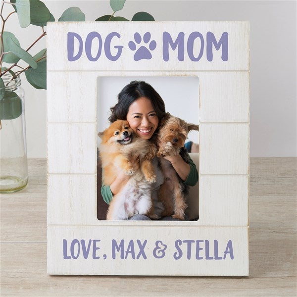 Dog Mom Personalized Shiplap Frame - 40171