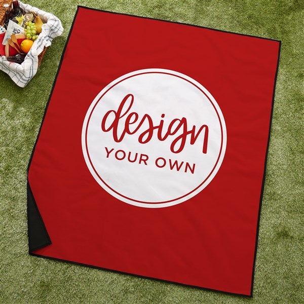 Design Your Own Personalized Picnic Blanket Burgundy