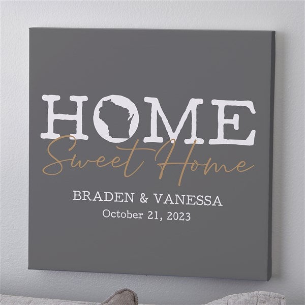 Personalized State Canvas Prints - Home Sweet Home - 40217
