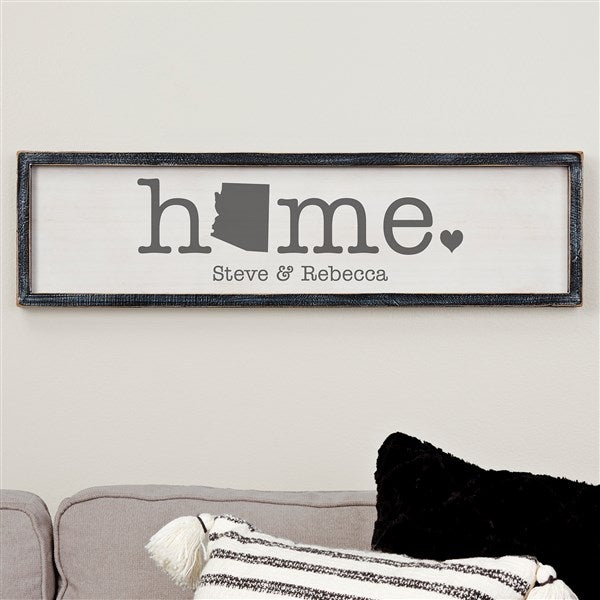 Home State Personalized Barnwood Frame Wall Art  - 40218