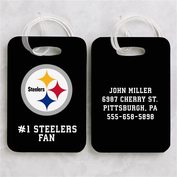 NFL Pittsburgh Steelers Personalized Luggage Tag 2 Pc Set - 40227