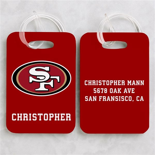 NFL San Francisco 49ers Personalized Luggage Tag 2 Pc Set - 40229