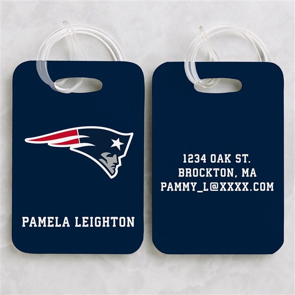 NFL New England Patriots Personalized Luggage Tag 2 Pc Set - 40235