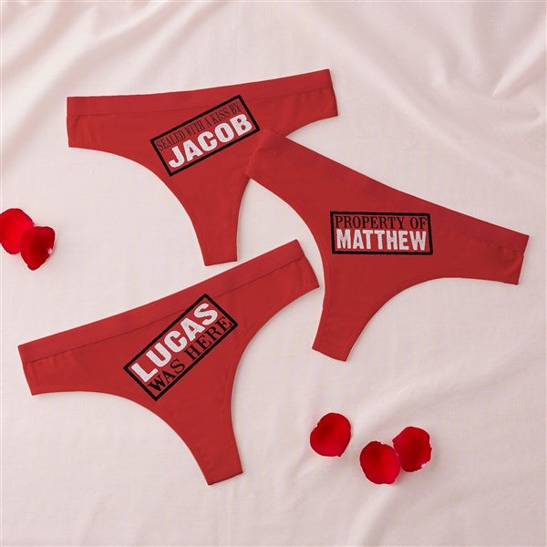 Sealed With A Kiss Personalized Thong