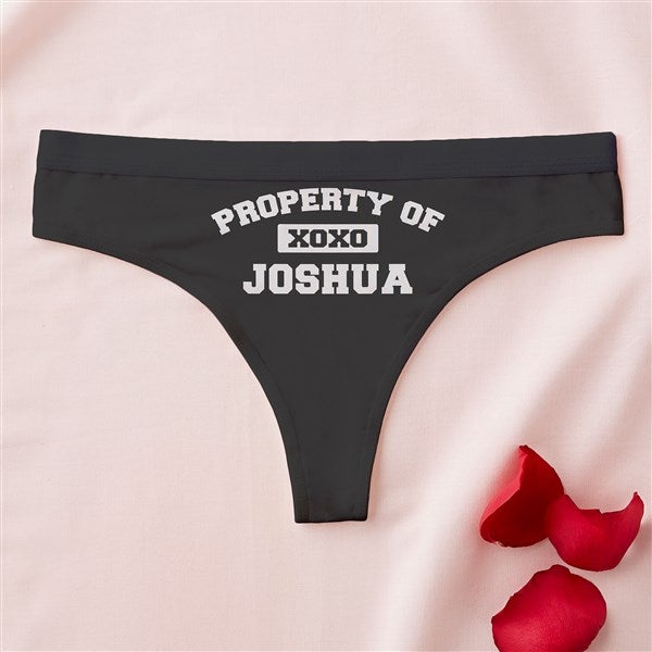 Property Of Personalized Thong