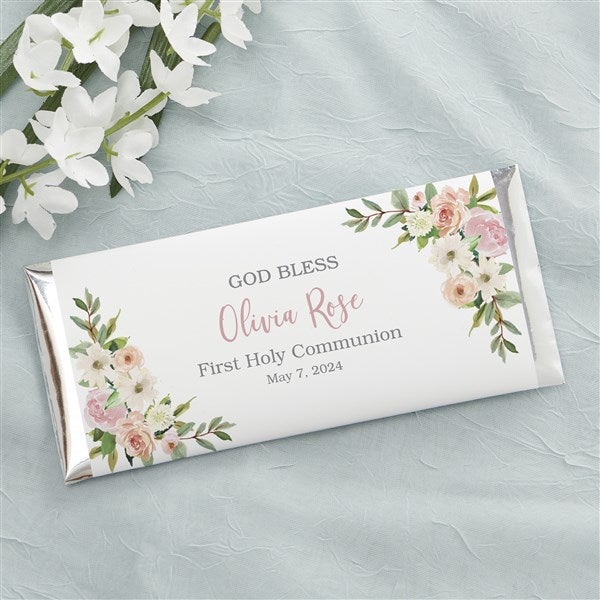 Floral First Communion Personalized Candy Wrappers - 40269