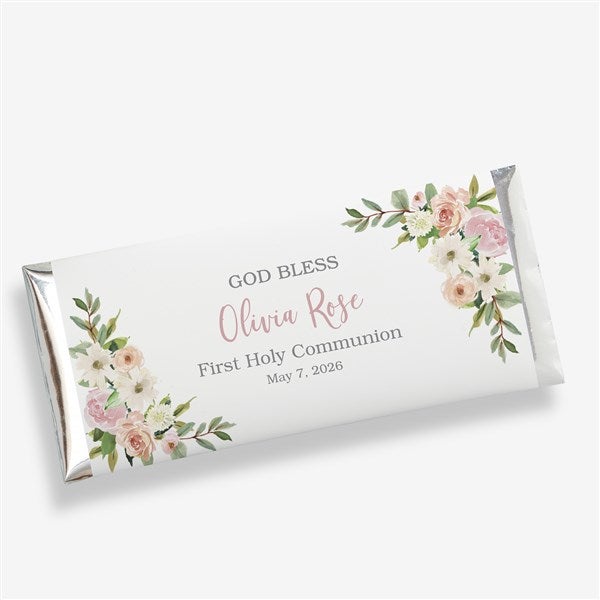 Floral First Communion Personalized Candy Wrappers - 40269