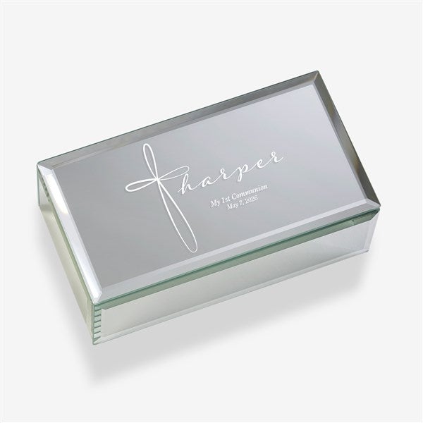 Holy Name Engraved Mirrored Jewelry Box  - 40274