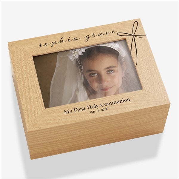 Holy Name Personalized First Communion Keepsake Box  - 40276