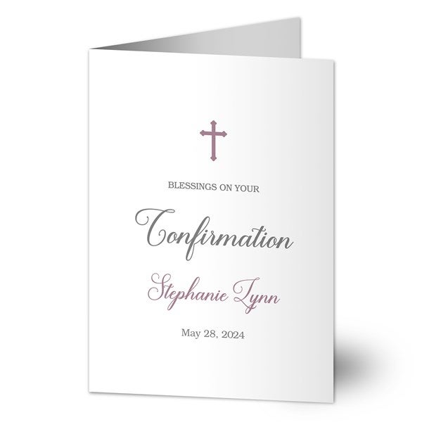 Confirmation Cross Personalized Greeting Card  - 40289