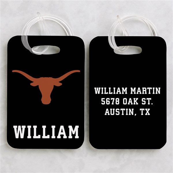 NCAA Texas Longhorns Personalized Luggage Tag 2 Pc Set - 40295