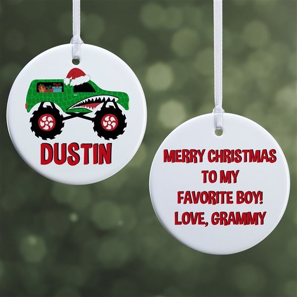 Construction & Monster Truck Personalized Ornament  - 40311