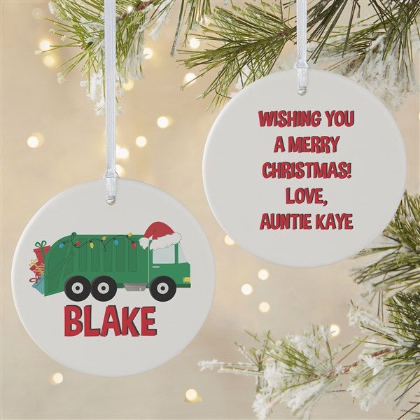 Construction & Monster Truck Personalized Ornament  - 40311