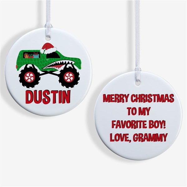 Construction & Monster Truck Personalized Ornament  - 40311