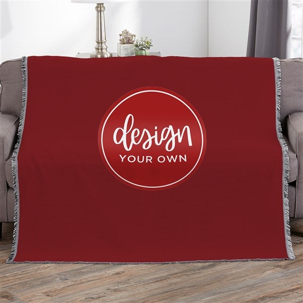 Design Your Own Personalized Woven Throw - 40366