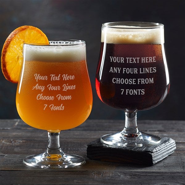 Write Your Own Personalized Belgium Craft Beer Glass  - 40377