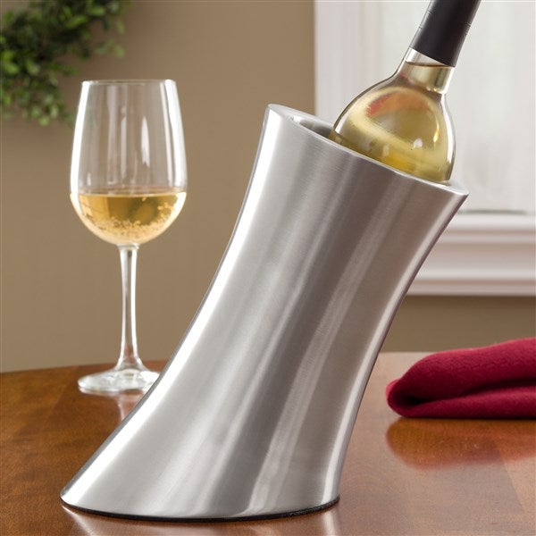Illustration of Wine Chiller Wrapped In Stainless Steel Mesh