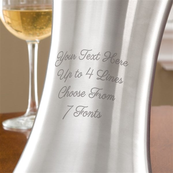 Engraved Message Personalized Stainless Steel Wine Chiller