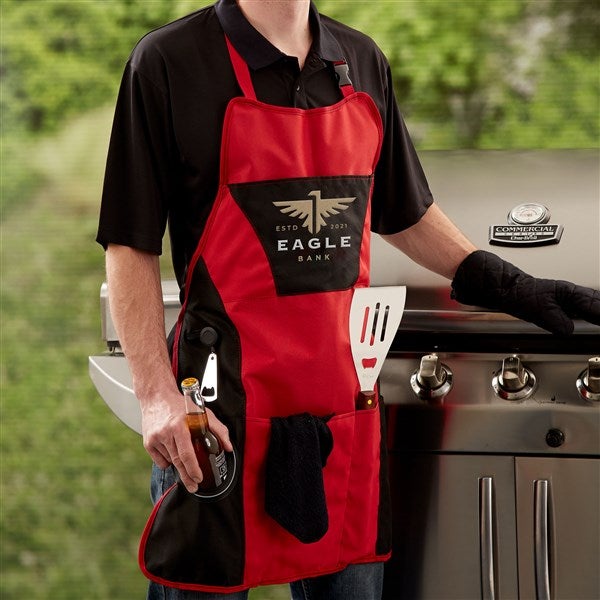 Personalized Logo 4pc Apron Set  - 40397