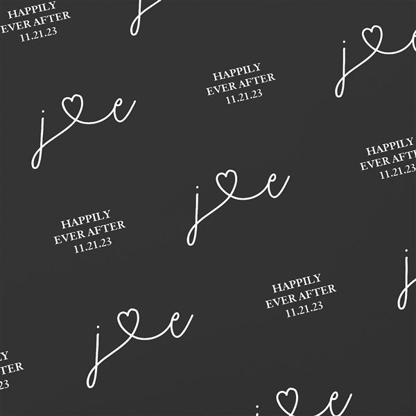 Drawn Together By Love Personalized Wrapping Paper Roll 6ft Roll