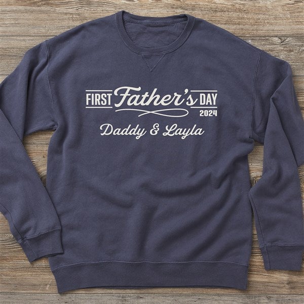 Personalized Adult Sweatshirt - Daddy's First Father's Day  - 40445