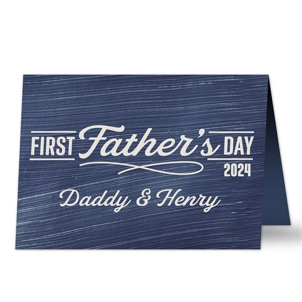 Daddy's First Father's Day Personalized Greeting Card  - 40450