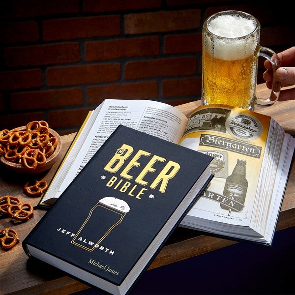 The Beer Bible Personalized Leather Book  - 40453D