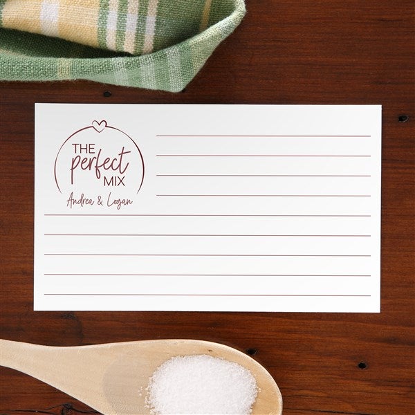 The Perfect Mix Personalized Recipe Cards  - 40471