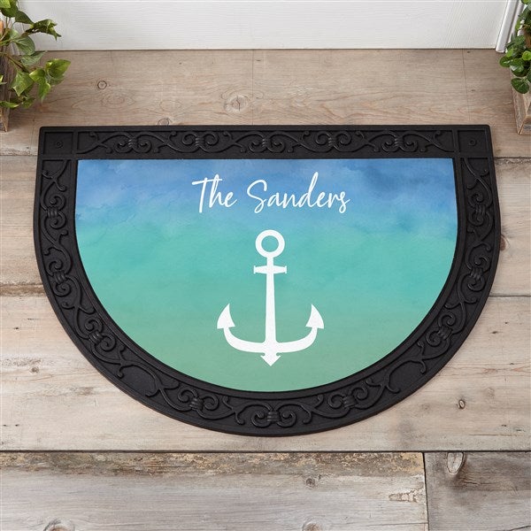 Seaside Watch Personalized Half Round Doormat  - 40494