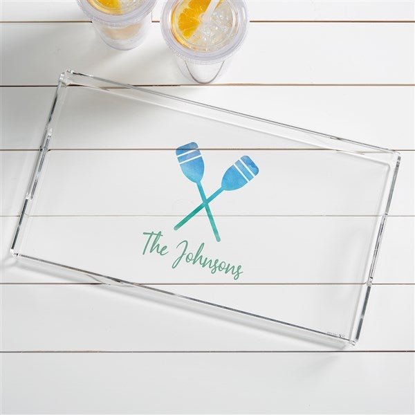Seaside Watch Personalized Acrylic Serving Tray  - 40495