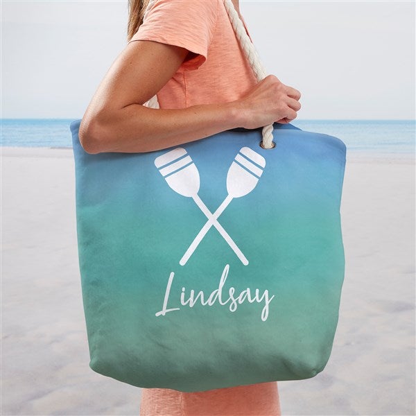 Seaside Watch Personalized Terry Cloth Beach Bag Large