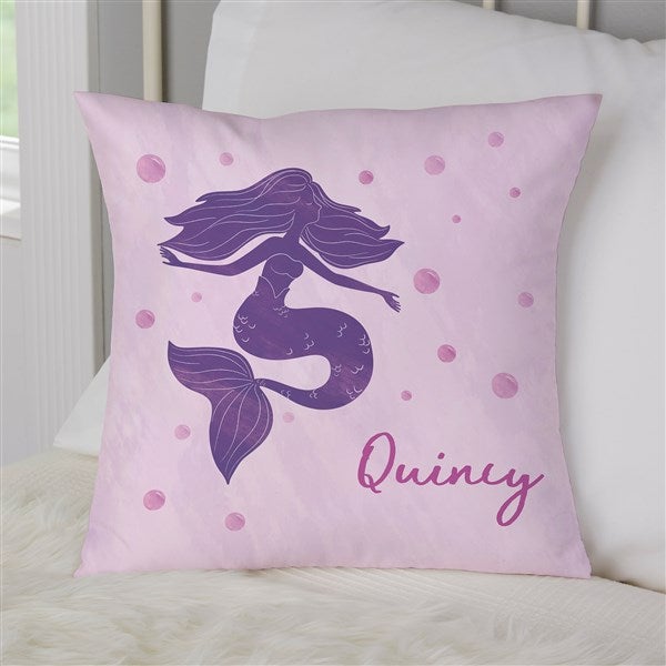 Personalized Throw Pillow - Mermaid Kisses - 40505
