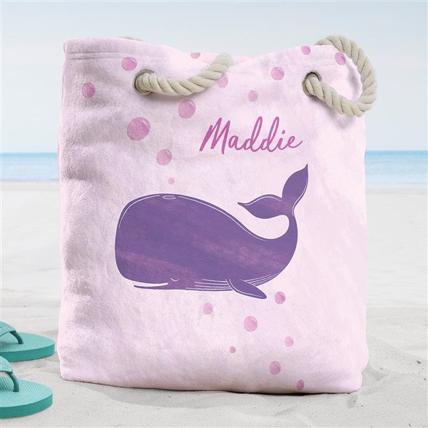 Whale Wishes Personalized Terry Cloth Beach Bag  - 40519