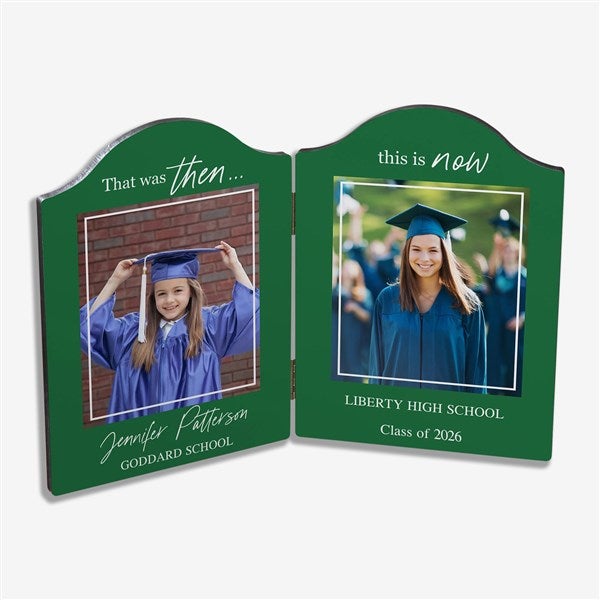 Then & Now Graduate Personalized Photo Plaque  - 40546