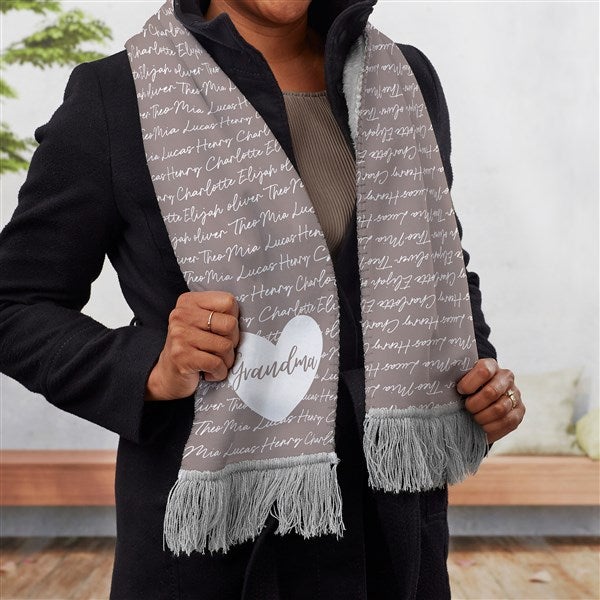 Family Heart Personalized Women's Scarf  - 40556