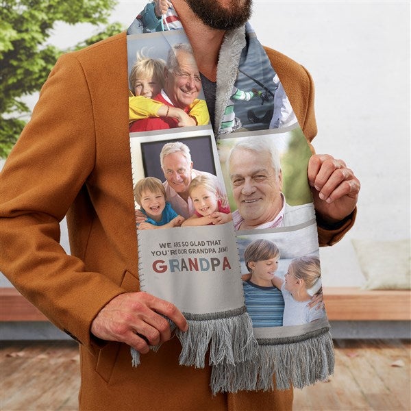 Glad You're Our Dad Personalized Men's Photo Scarf  - 40562