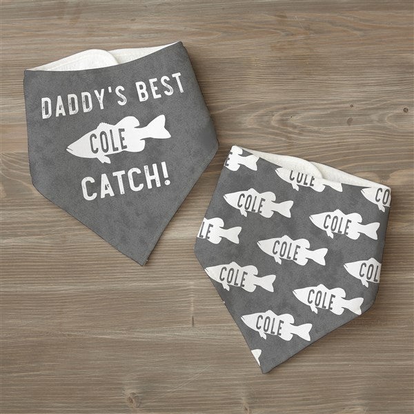 Reel Cool Like Dad Personalized Baby Bibs  - 40572