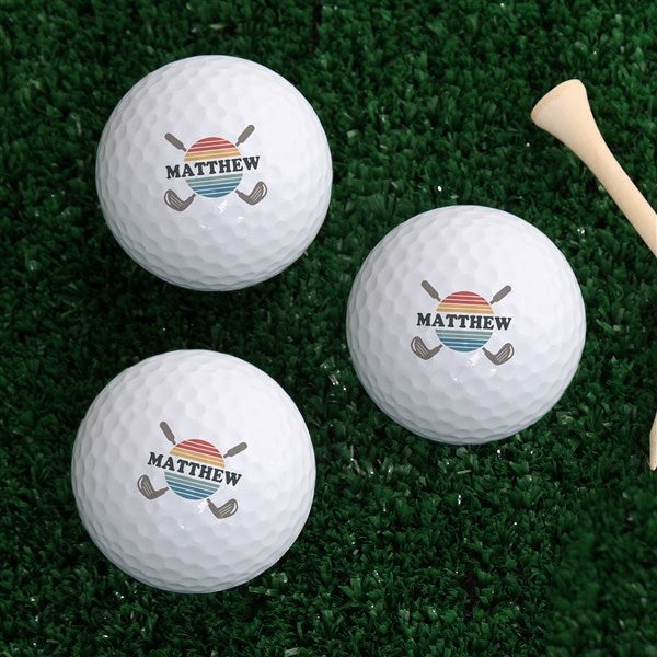 Best Dad By Par Personalized Golf Ball Set of 3  - 40578