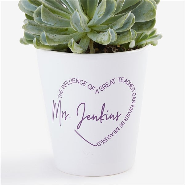 A Great Teacher Personalized Mini Flower Pot  - 40584