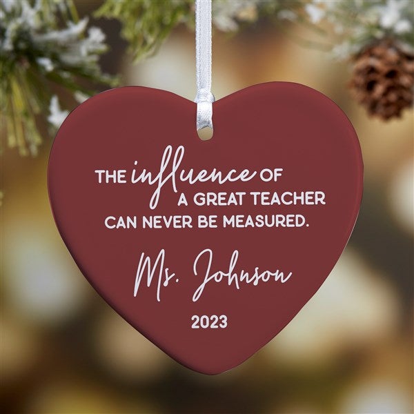 A Great Teacher Personalized Heart Ornament  - 40585