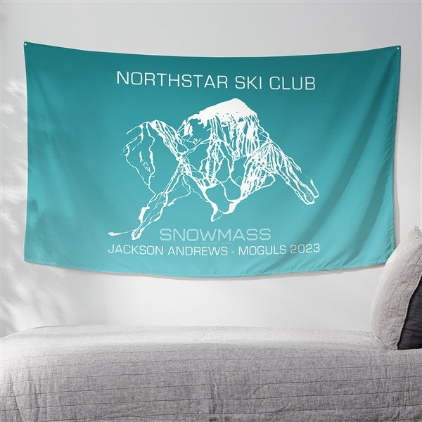 Mapsynergy Skimap™ Personalized Wall Tapestry  - 40599