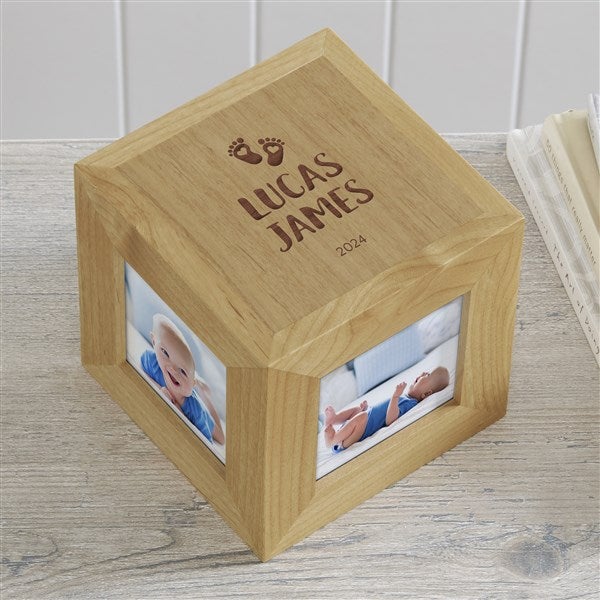 Baby's First Year Engraved Wood Cube  - 40603