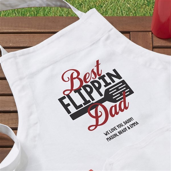 Best Flippin Dad Personalized Apron & Potholder  - 40609